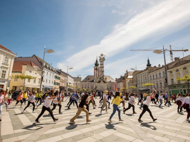St. Pöltens Gastro feierten die Jerusalema-Challenge die Zukunft (c)Tanja Wagner